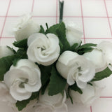 Flowers - Mini Rosebuds White 12-Pack