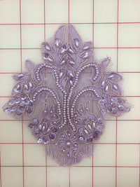 Applique - Beaded and Sequined Lace Motifs Lavender Only 2 Left! Close-Out