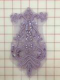Applique - Sequined and Beaded Lace Motifs Lavender Close-Out