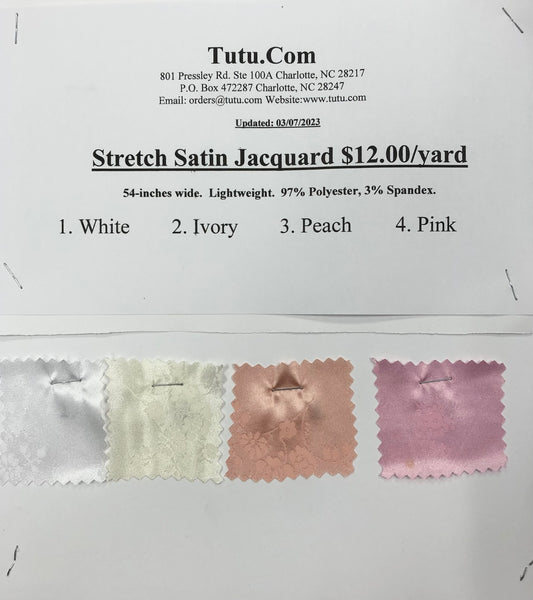 Sample Card - Stretch Jacquard Satin