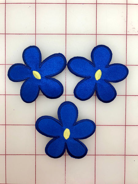 Applique - Flowers Iron-On Blue Close-Out