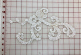 Applique - Beautiful Flower and Scroll Design White Corded Dyeable Only One Left!