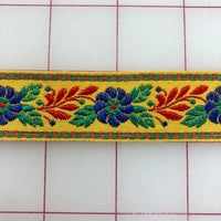 Non-Metallic Trim - 1-inch wide Vintage Embroidered Jacquard Trim Close-Out