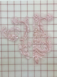 Applique - Beaded and Sequined Lace Motifs Misc Pink B, C, & D Close-Out