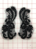 Applique - Beaded and Sequined Lace Motif Pairs #1 in 4 Colors!