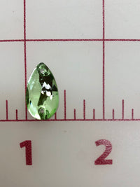 Rhinestones - 10x18mm Czech "Bright-Cut" Peridot Pear-Shape Sew-On