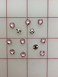 Rhinestones - 30SS Czech Bright-Cut Rose Montees Light Pink 12-Pack