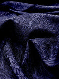 Stretch Brocade - 57-inches Wide Navy