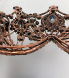 Tiara - Elegant Coppery-Gold and Black Diamond Rhinestone
