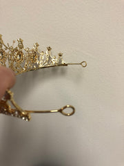 Tiara - Elegant Gold and Crystal Rhinestone
