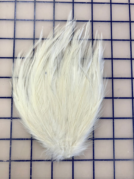 Feather Trim - Hackle Pads Natural White