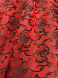 Brocade - 57-inches Wide Satin Red