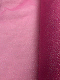 Fancy Organza - 58-inches Wide American Beauty Rose with Iridescent Micro-Dots
