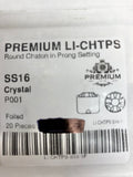 Rhinestones - 16SS Premium Machine-Cut Crystal Chaton Montees 20-PK