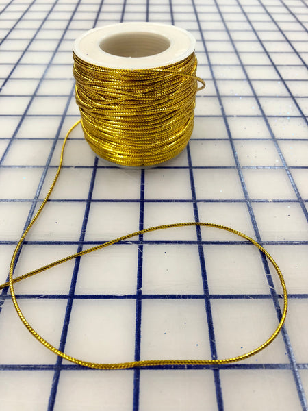 Cording: 1/16-inch Metallic Gold