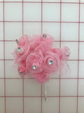 Flowers - Pink Buds with Crystal Rhinestones Close-Out
