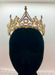 Tiara - Exotic Gold Crystal Rhinestone