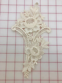 Applique - Palest Ivory  Embroidered Dyeable Close-Out Only One Left!