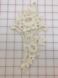Applique - Palest Ivory  Embroidered Dyeable Close-Out Only One Left!