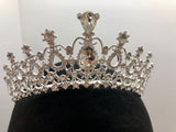 Tiara - Crystal and Silver with Combs