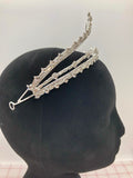 Tiara - Beautiful and Simple Crystal and Silver 2-in-1