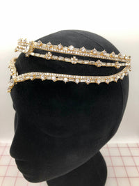 Tiara - Beautiful and Simple Crystal and Gold 2-in-1