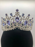 Tiara - Fancy Elegance Silver, Lilac and Crystal Rhinestone