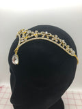 Tiara - Forehead-Point Crystal and Gold