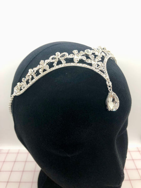 Tiara - Forehead-Point Crystal and Silver