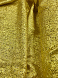 Brocade - 59-inches Wide Gold Swirl