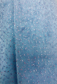 Sparkle Glitter Tulle - 58-inches Wide Light Blue