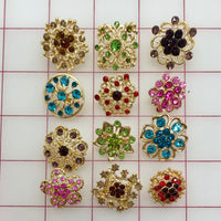 Decorative Gems - Rhinestone Brooch/Tiara Embellishments - .75 to 1-inch