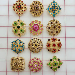 Decorative Gems - Rhinestone Brooch/Tiara Embellishments - 1.25-inch