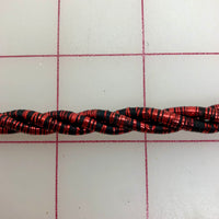 Metallic Trim - 6mm Fancy Twisted Cord Red/Black Metallic Close-Out