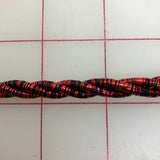 Metallic Trim - 6mm Fancy Twisted Cord Red/Black Metallic Close-Out