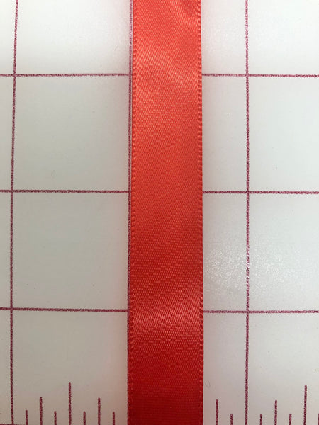 Single Face Satin Ribbon - 5/8-inch Poppy