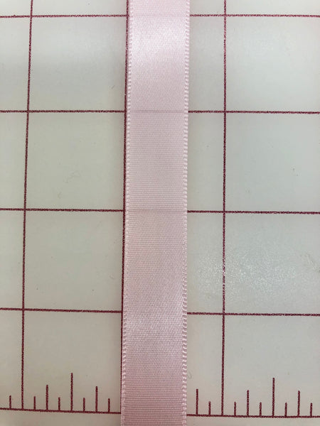 Single Face Satin Ribbon - 5/8-inch Powder Pink