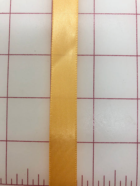 Single Face Satin Ribbon - 5/8-inch Gold