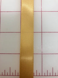 Single Face Satin Ribbon - 5/8-inch Old Gold