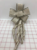 Bows -Silver/Gold/Ecru Ribbon on Horsehair Only 2 Left In Stock! Close-Out
