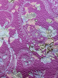 Brocade - 58-in 3D Pale Rose Gold with Fuchsia and Lilac Reversible