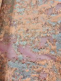 Brocade - 60-in Peach and White with Pale Silver Metallic