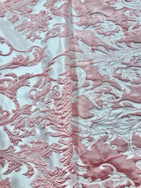 Brocade - 60-in Rose Pink Corded Satin