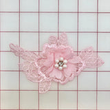 Applique - Light Pink 3D Lace Flower Motifs