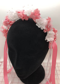 Flower Wreath with Ribbons 25 Colors