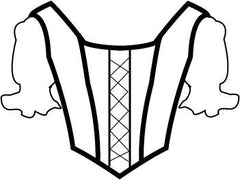 Unfinished Bodice Kit: Adult 8 Piece Peasant-Style