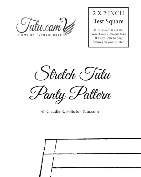 Download - Adult Stretch Tutu Panty Pattern