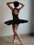Stretch Tutu Top with High Neck and Keyhole Back Pattern